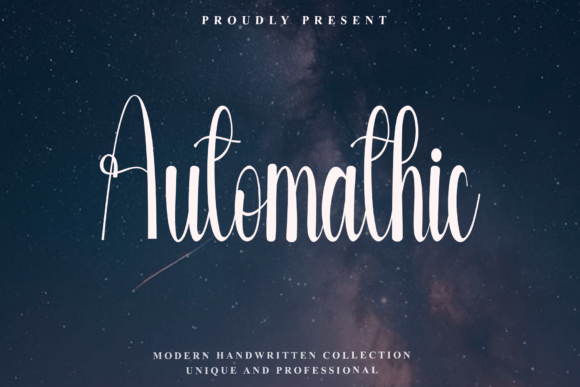 Automathic: A Unique Script Font for Editorial Design