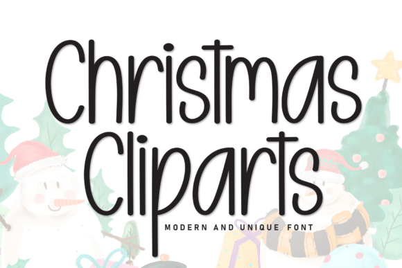 Christmas Cliparts: A Festive Font for Modern Web Design