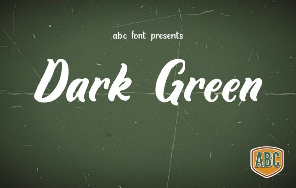 Dark Green: A Bold Script Font for Editorial Charm