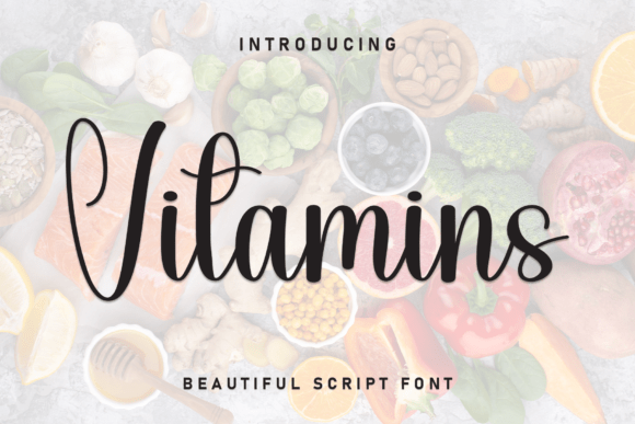Explore Vitamins: A Handwriting-Inspired Display Font