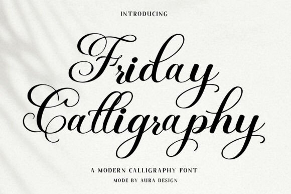 Friday Calligraphy: Elevate Your Brand with a Premium Script Font