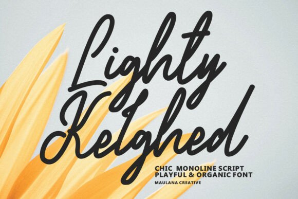 Lighty Kelghed: A Stylish Script Font for Business Branding