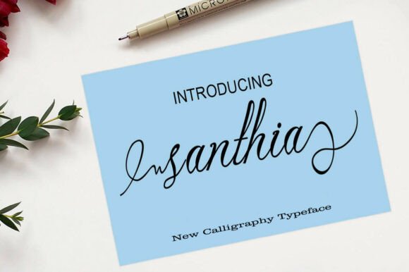 Santhia: A Modern Script Font for Editorial Design