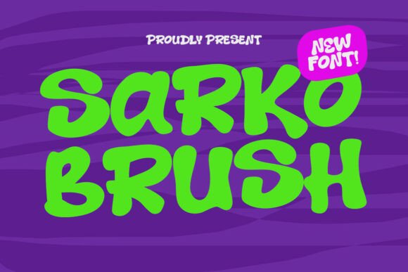 Sarko Brush: A Bold and Playful Display Font for Creative Projects