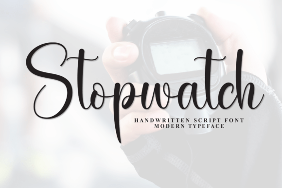 Stopwatch: A Script Font with Character